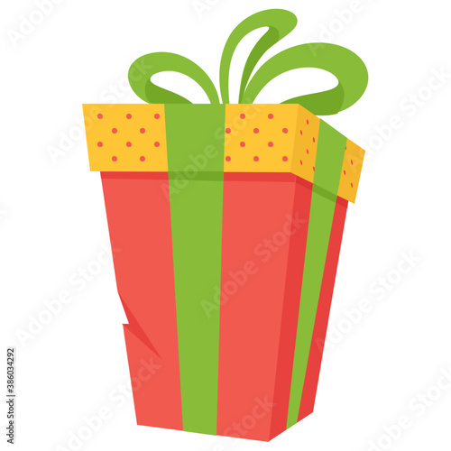 
A surprise gift box wrapped with ribbon
