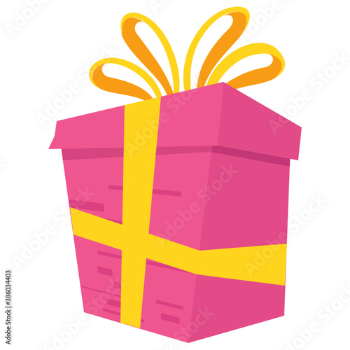 
A surprise gift box wrapped with ribbon
