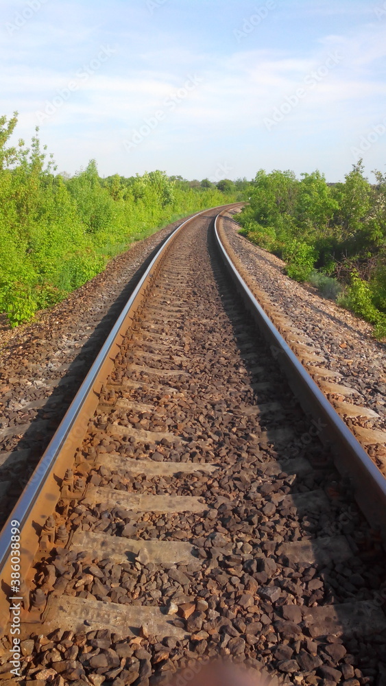 railway in the countryside railway in the countryside