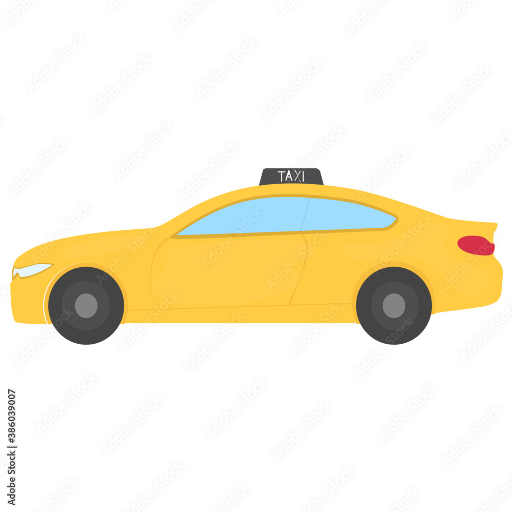 A vehicle in conventional cab color baptized as taxi, taxicab icon
A vehicle in conventional cab color baptized as taxi, taxicab icon