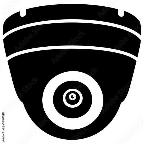 
Round shaped device with lense on it describing cctv icon
