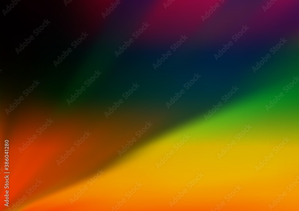 Obraz premium Dark Multicolor, Rainbow vector bokeh pattern.