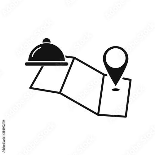 Food delivery flat icon vector
