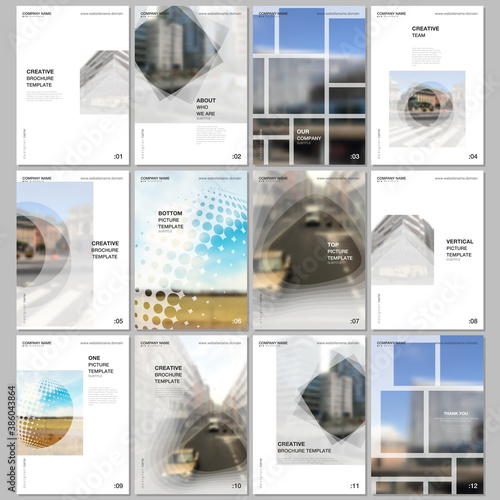 A4 brochure layout of covers design templates for flyer leaflet, A4 format brochure design, report, presentation, magazine cover, book design. Corporate business concept with abstract ackgrounds.