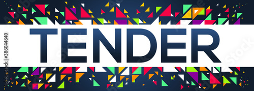 Geometric creative colorful (tender) text design ,written in English language, vector illustration.
