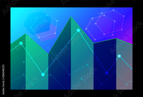 Abstract technological innovation with connected line and dots. futuristic - flyers - banners - backgrounds - web. headline business