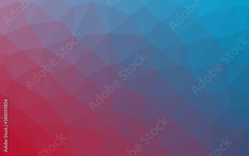 Light Blue  Red vector low poly layout.