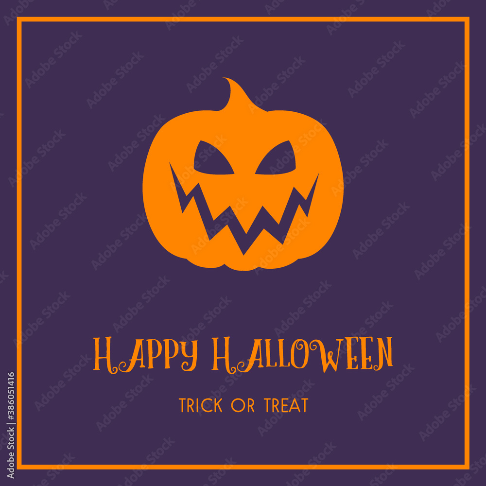 Halloween greeting card with funny pumpkin lanterns. Vector Halloween greeting card with funny pumpkin lanterns. Vector