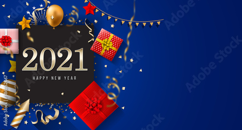 2021 New Year. 2021 Happy New Year greeting card. 2021 Happy New Year background.