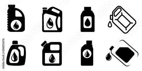 Canister with oil or fuel icon for cars – stock vector