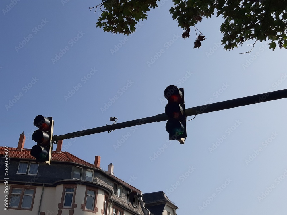 traffic warning lights on road traffic warning lights on road