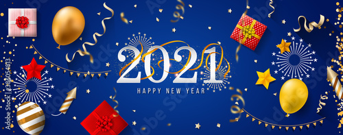 2021 New Year. 2021 Happy New Year greeting card. 2021 Happy New Year background.