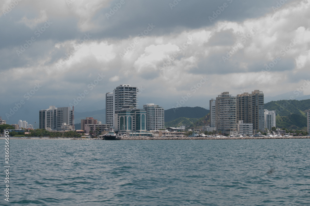 Naklejka premium Bahía de Santa Marta, Colombia