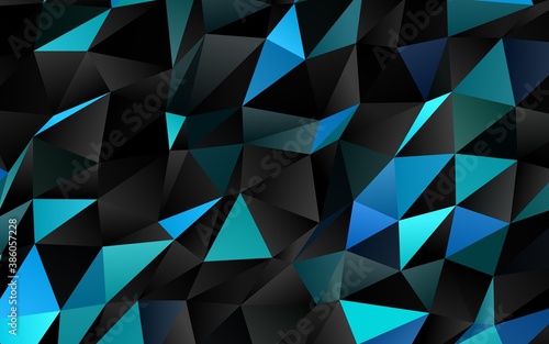 Light Blue, Green vector triangle mosaic cover.