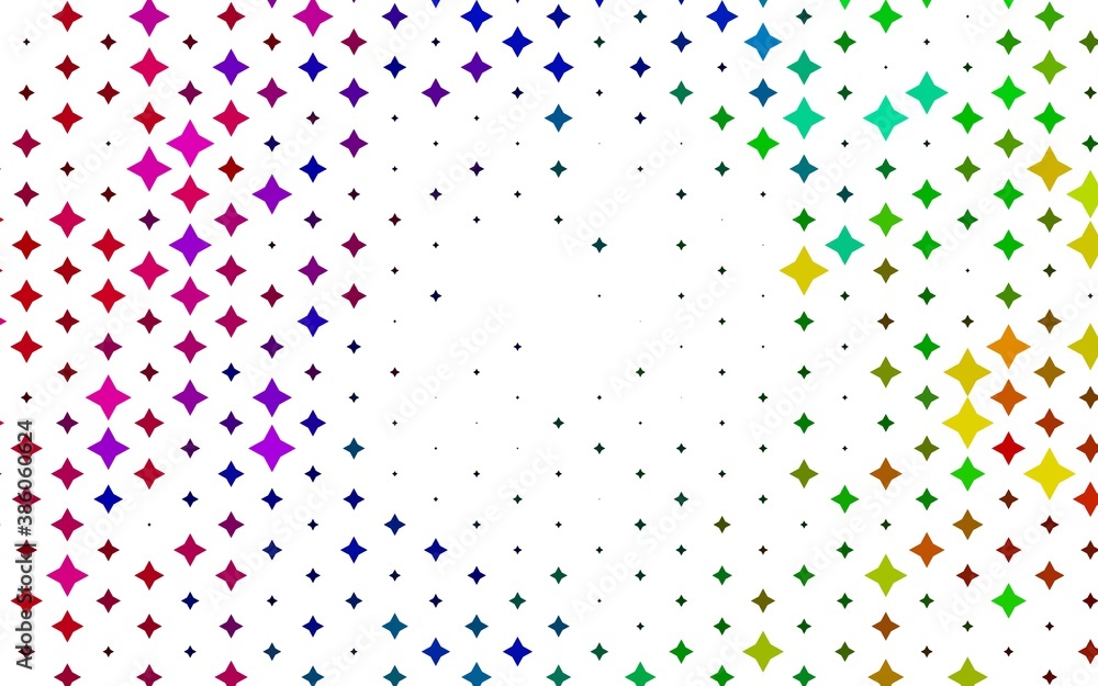 Light Multicolor, Rainbow vector texture with beautiful stars.