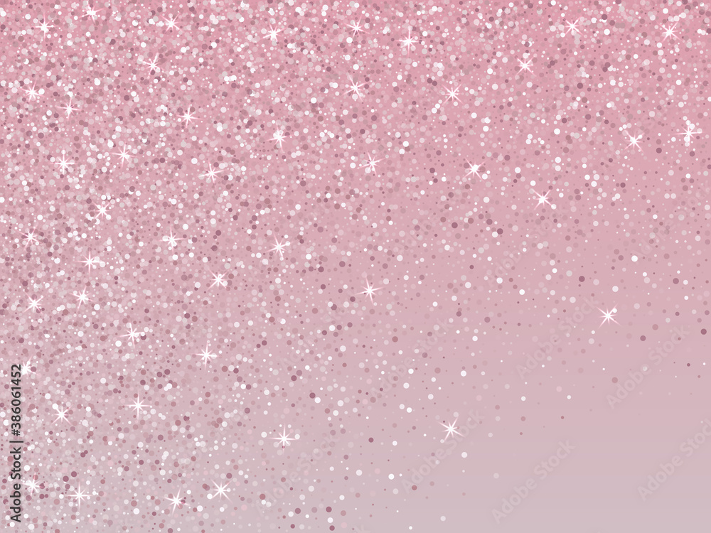 Bridal pink rose gold glitter vector background. Premium sparkles confetti invitation card background.