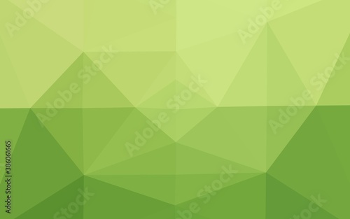 Light Green, Yellow vector polygon abstract layout.