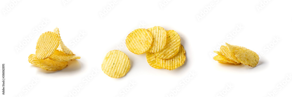 Corrugated Chips, Wavy Potato Chips, Fluted Crisps Corrugated Chips, Wavy Potato Chips, Fluted Crisps