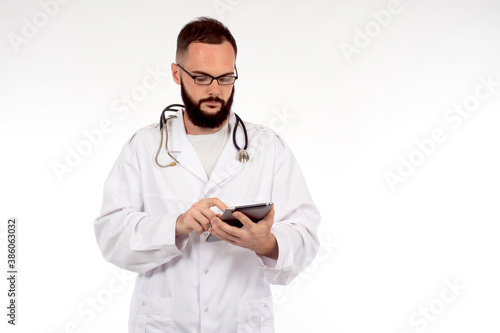 Male doctor with stethoscop...