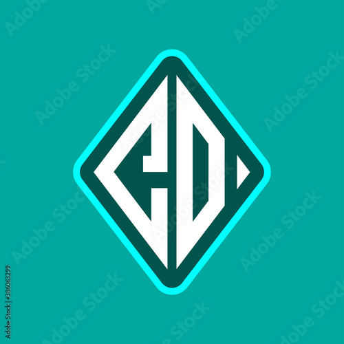 Free Download Colored monogram logo curved oval shape initial letter co logo vector - GFXLoad