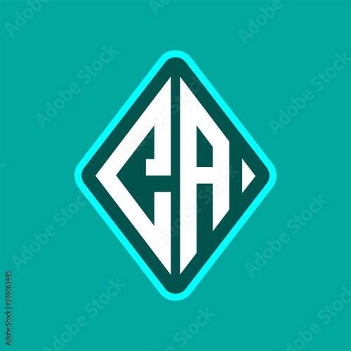 Free Download Colored monogram logo curved oval shape initial letter ca logo vector - GFXLoad