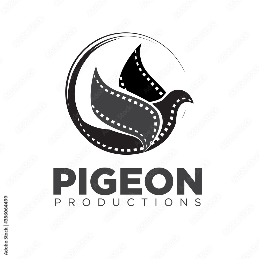 pigeon film production logo simple modern for entertainment pigeon film production logo simple modern for entertainment