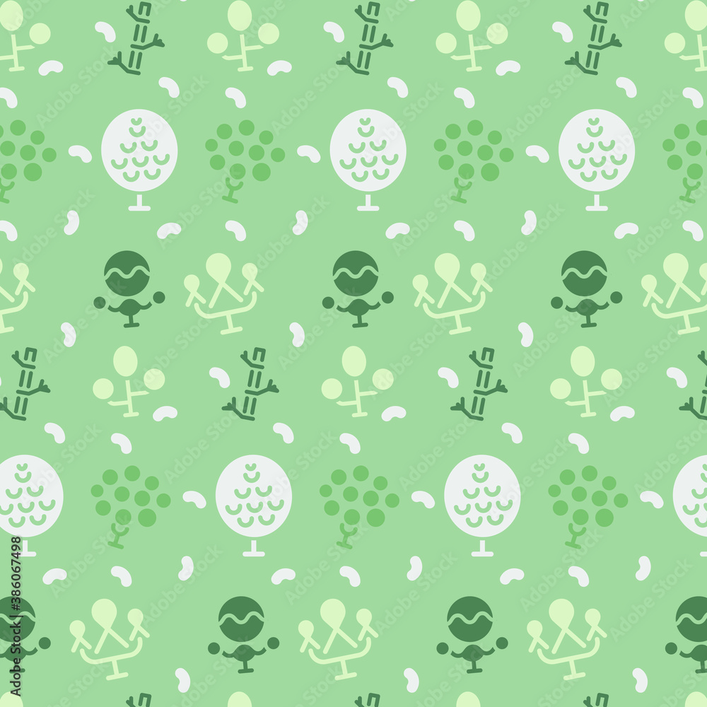 Seamless pattern depicting fir trees in autumn Seamless pattern depicting fir trees in autumn