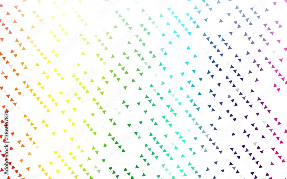 Light Multicolor, Rainbow vector layout with lines, triangles.