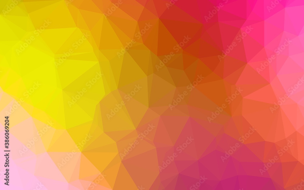 Light Red, Yellow vector polygonal pattern. Light Red, Yellow vector polygonal pattern.