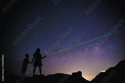  Starry Milky Way in Oahu island, Hawaii