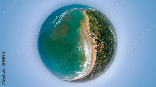 Pequeno Planeta de Taipu de Fora na Península de Maraú, Camamu, Bahia, Brasil