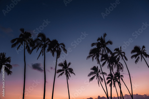 SUNSET AT Haleiwa Beach Park  North shore  Oahu  Hawaii 