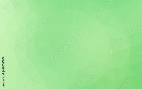 Light Green vector polygonal background.