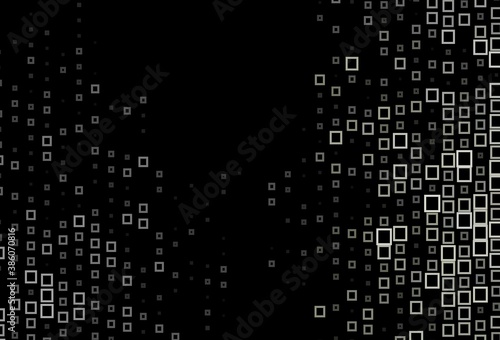 Dark Black vector texture in rectangular style.