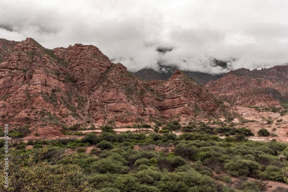 
mountains with background clouds in northern Argentina