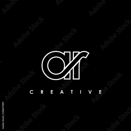 AR Letter Initial Logo Design Template Vector Illustration