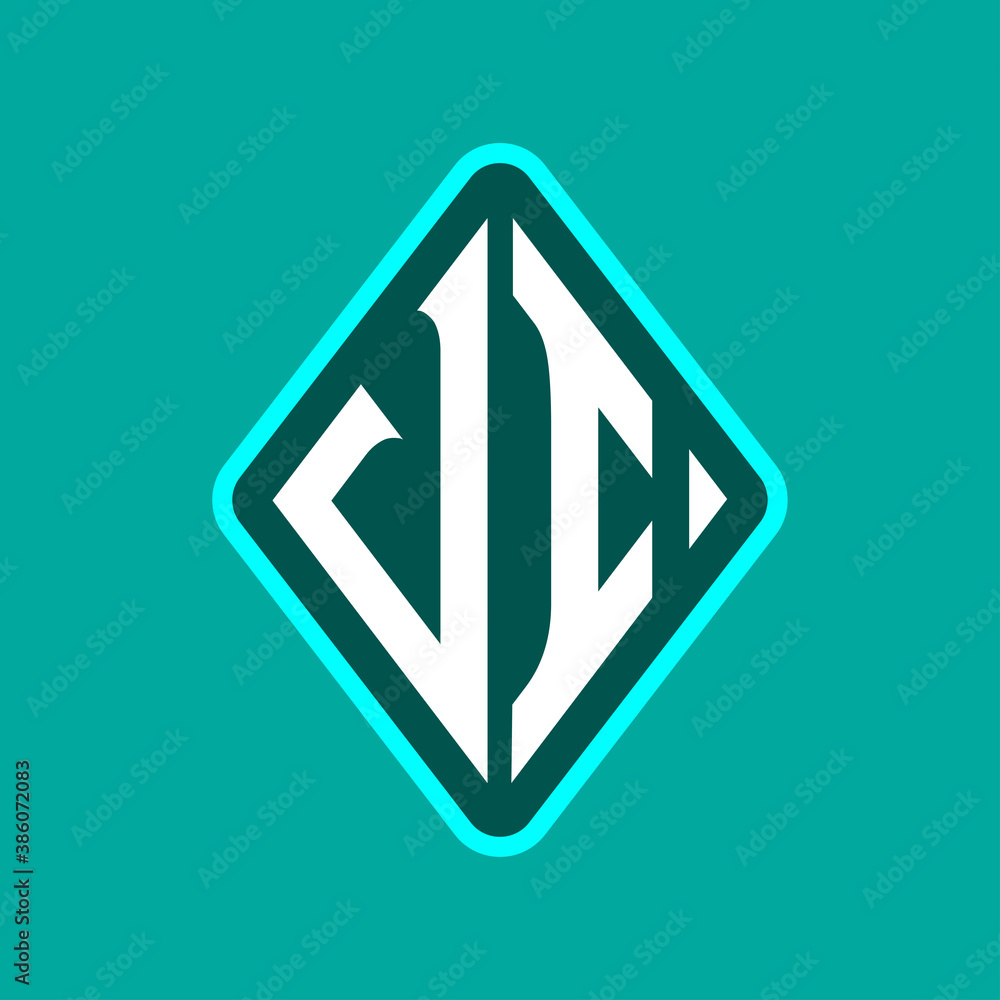 Colored monogram logo curved oval shape initial letter vi logo vector Colored monogram logo curved oval shape initial letter vi logo vector