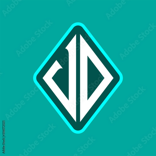 Colored monogram logo curved oval shape initial letter vd logo vector Free Download Colored monogram logo curved oval shape initial letter vd logo vector - GFXLoad
