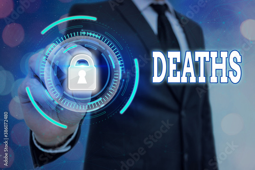 Принти на полотні Writing note showing Deaths