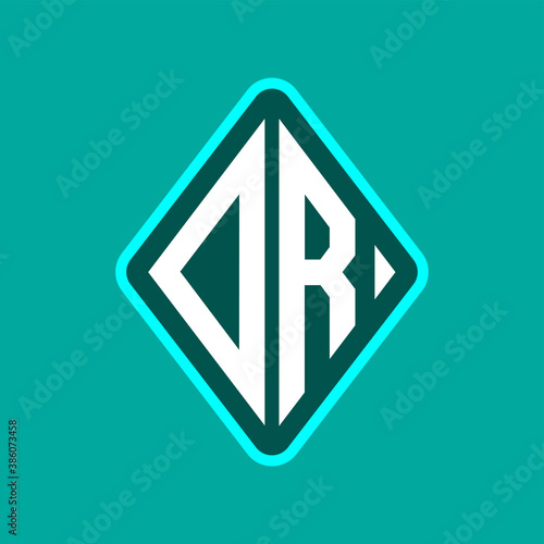 Colored monogram logo curved oval shape initial letter dr logo vector Free Download Colored monogram logo curved oval shape initial letter dr logo vector - GFXLoad