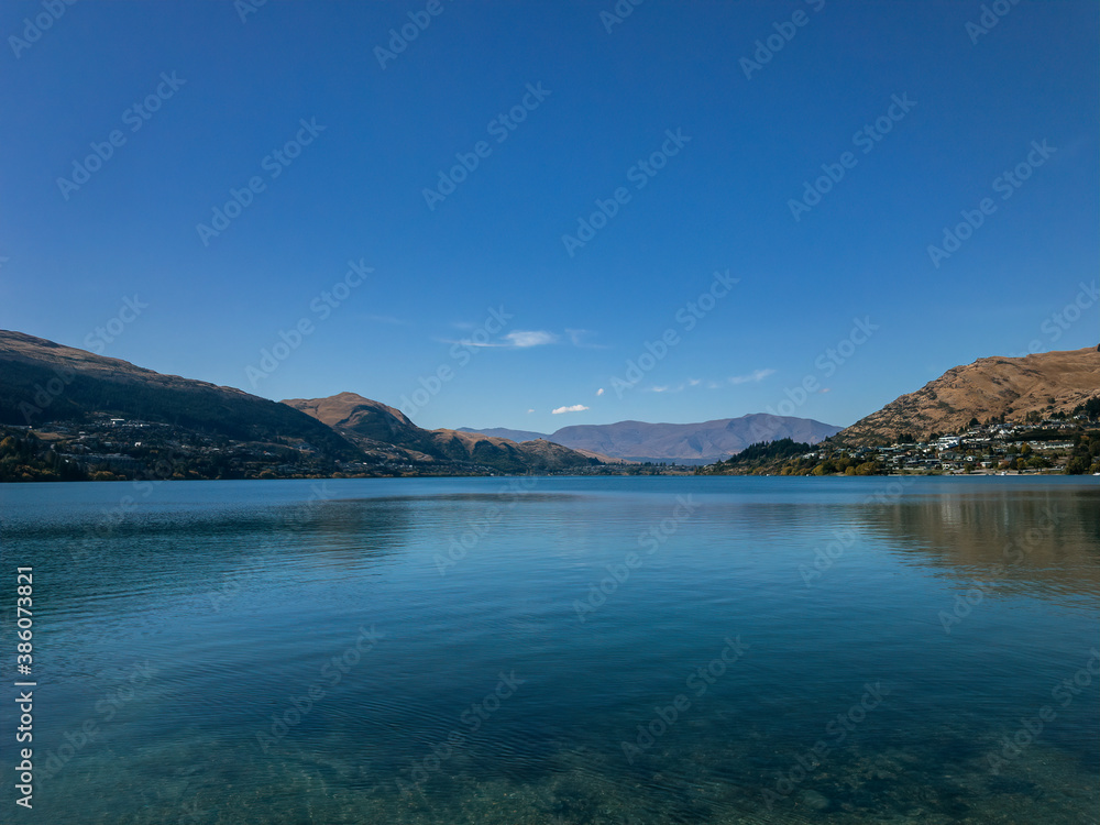 View from the Frankton Arm of the Kelvin Peninsula Trail, Queenstown, South Island, New Zealand View from the Frankton Arm of the Kelvin Peninsula Trail, Queenstown, South Island, New Zealand