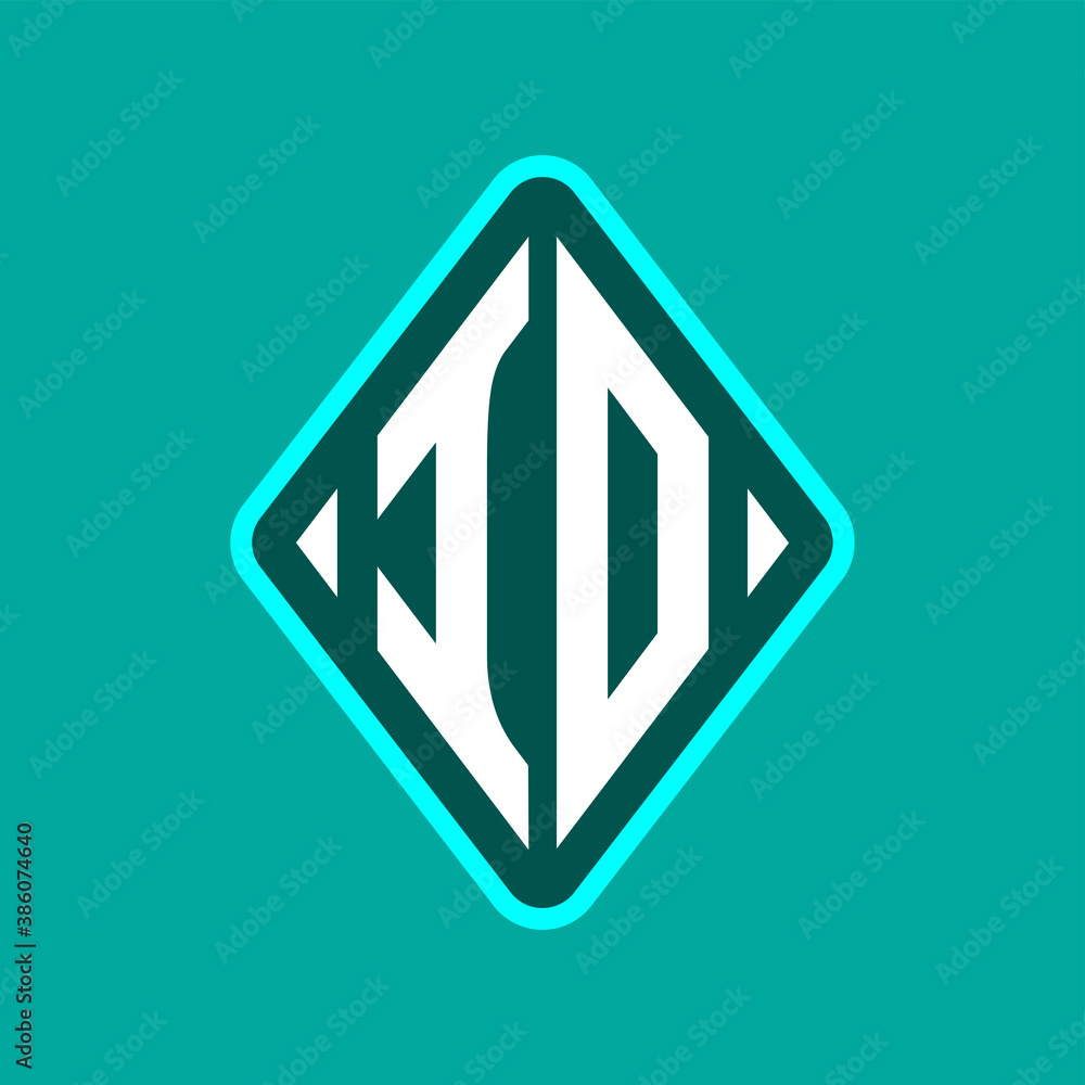 Colored monogram logo curved oval shape initial letter io logo vector Colored monogram logo curved oval shape initial letter io logo vector