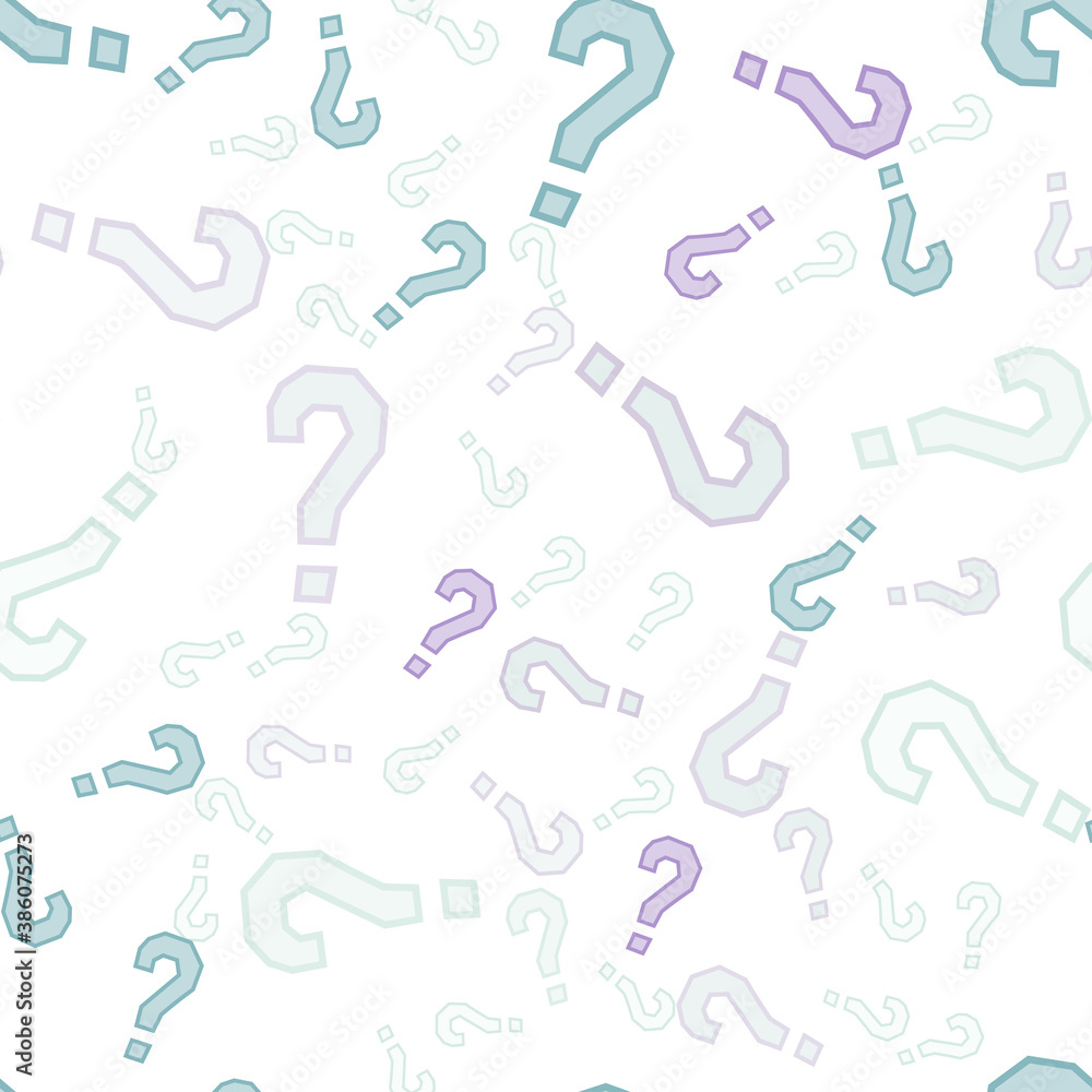 Quiz seamless pattern. Question marks, doubt, faq Quiz seamless pattern. Question marks, doubt, faq