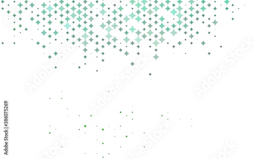 Light Green vector layout with bright stars.