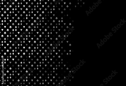 Dark Silver, Gray vector texture with playing cards.