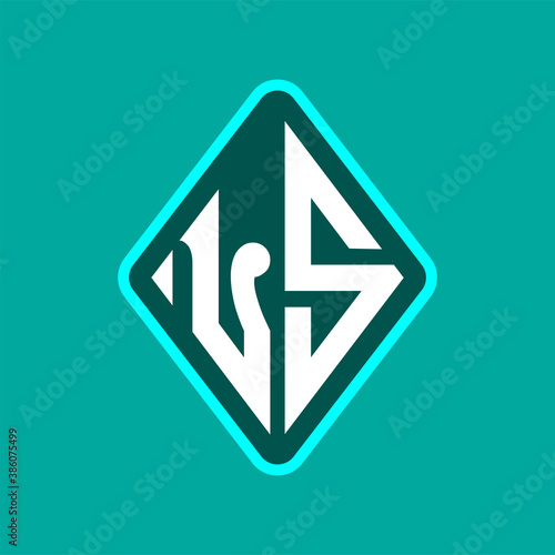 Free Download Colored monogram logo curved oval shape initial letter ls logo vector - GFXLoad