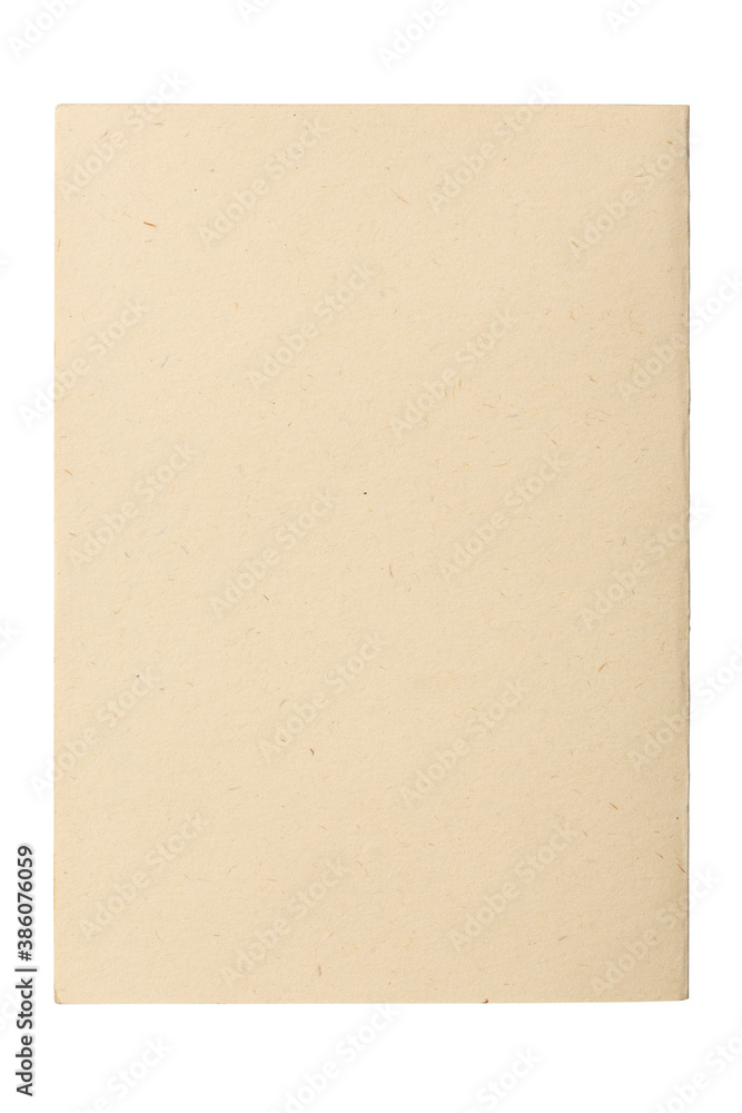 Aged plain paper page isolated on background Aged plain paper page isolated on background