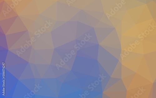 Fototapeta Naklejka Na Ścianę i Meble -  Light Blue, Yellow vector abstract polygonal cover.
