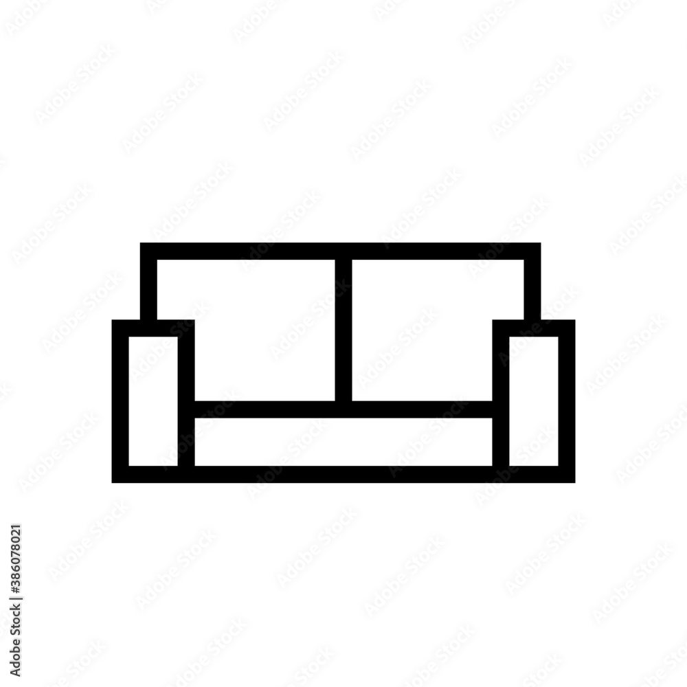 sofa icon vector flat style sofa icon vector flat style