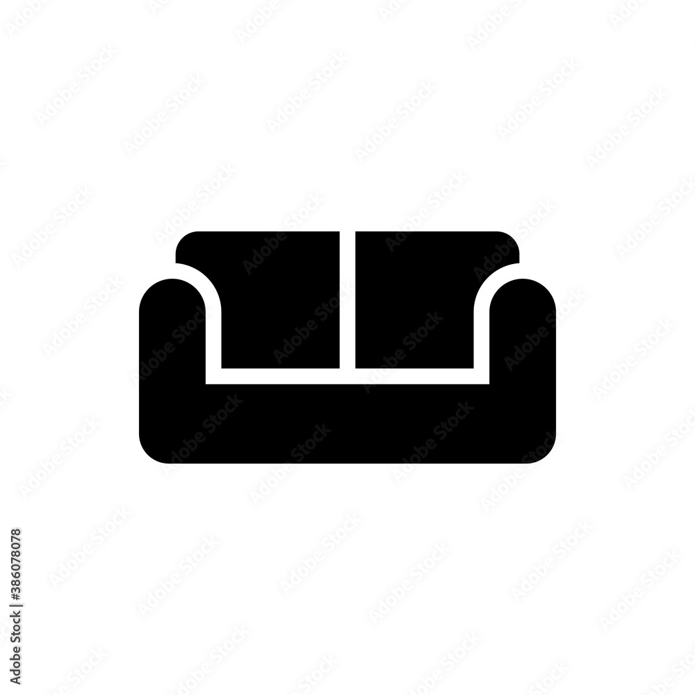 sofa icon vector flat style